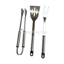 နောက်ဆုံးပေါ် 3 pcs Stainless Steel Barbecue Tools